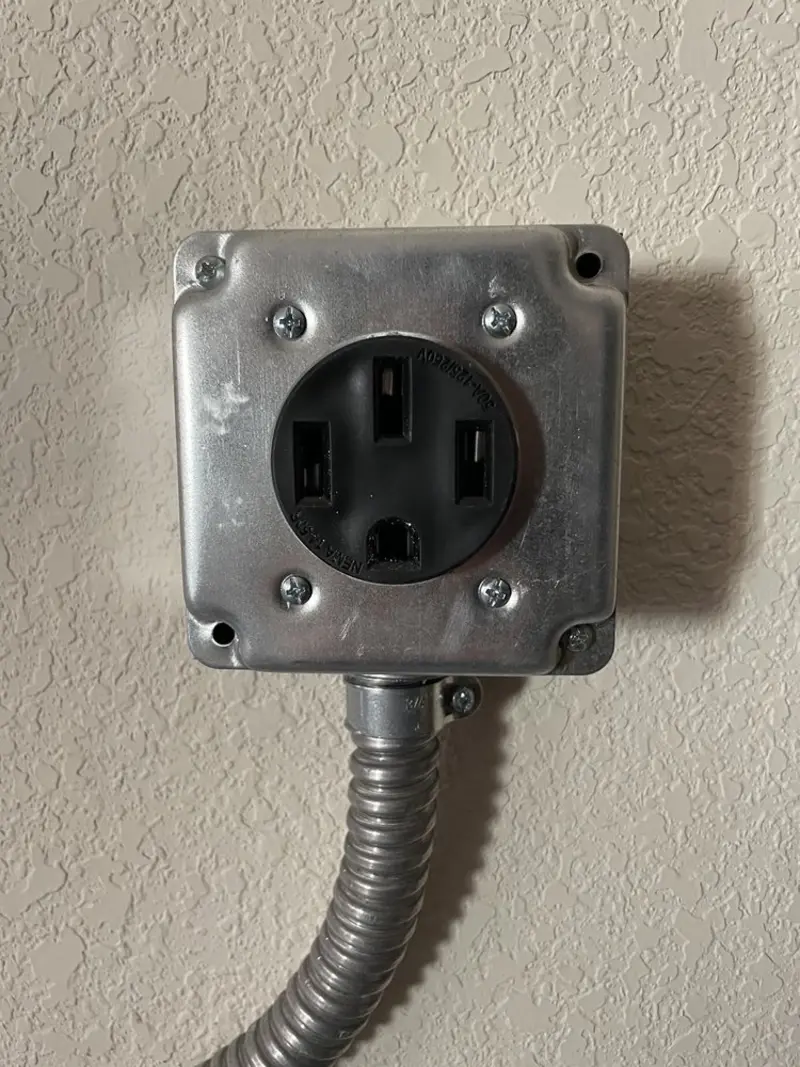NEMA 14-50 outlet installed for Electrical Panel Upgrade in Atkinson